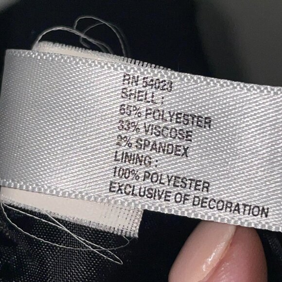 Gap Stretch Black Ruched Ribbon-Trimmed Waist Skirt with Pockets Size 4 - Picture 8 of 10